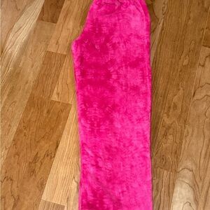 Brand new with tags Pink Tie Dye Confetti Fuzzies pants size 10/12